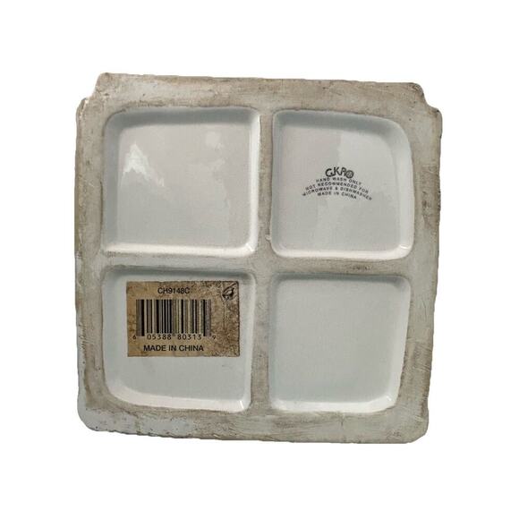 Vintage General Store Cookie Jar By GKAO Ceramic Brown House Welcome Apples Eggs - Picture 7 of 16